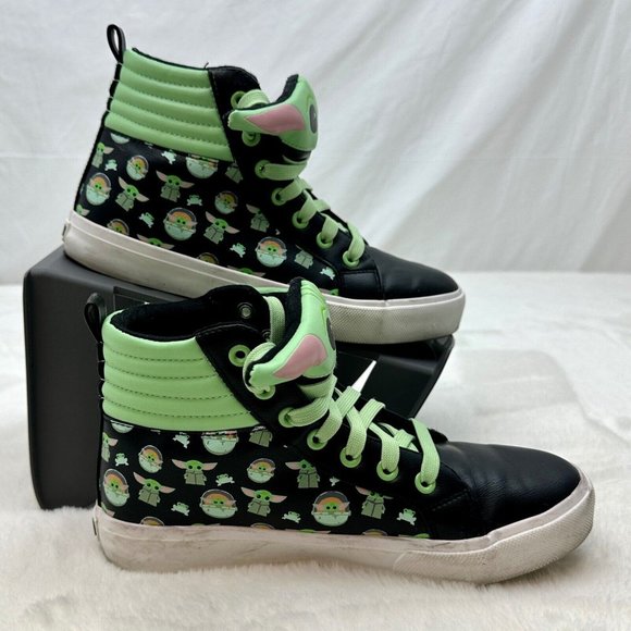 Ground Up Star Wars Mandalorian Grogu High Top Sneakers Unisex 5 - Picture 3 of 8